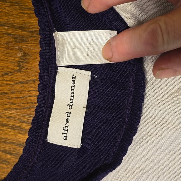 ALFRED DUNNER - WOMEN'S PURPLE Blocked PULLOVER SWEATER - SIZE M - Picture 2 of 6